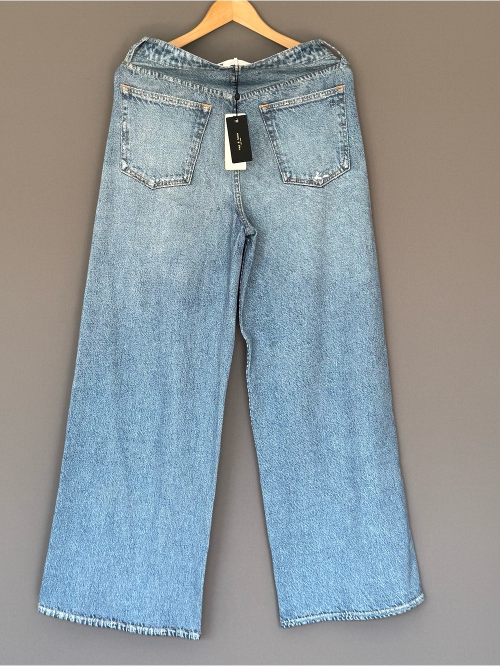 Rag & Bone Miramar Sofie Women’s Wide Leg Terry Jeans Minetta Blue Size 28 - Picture 4 of 13